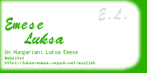 emese luksa business card